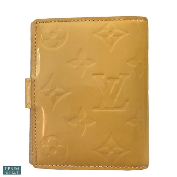 Louis Vuitton Vernis Monogram Compact Wallet Yellow Patent Leather France - Picture 3 of 11